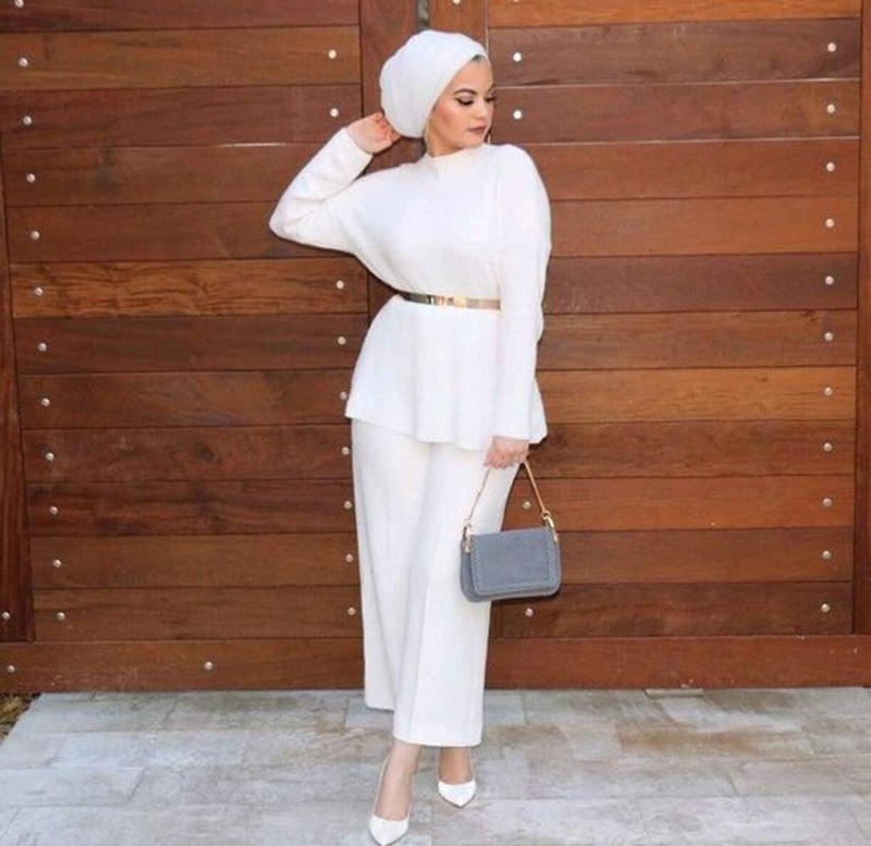Harewom Turban Head Wrap Scarf,African Long Scarf Turban Shawl Headwrap,Soft Stretchy Headbands White - Image 5